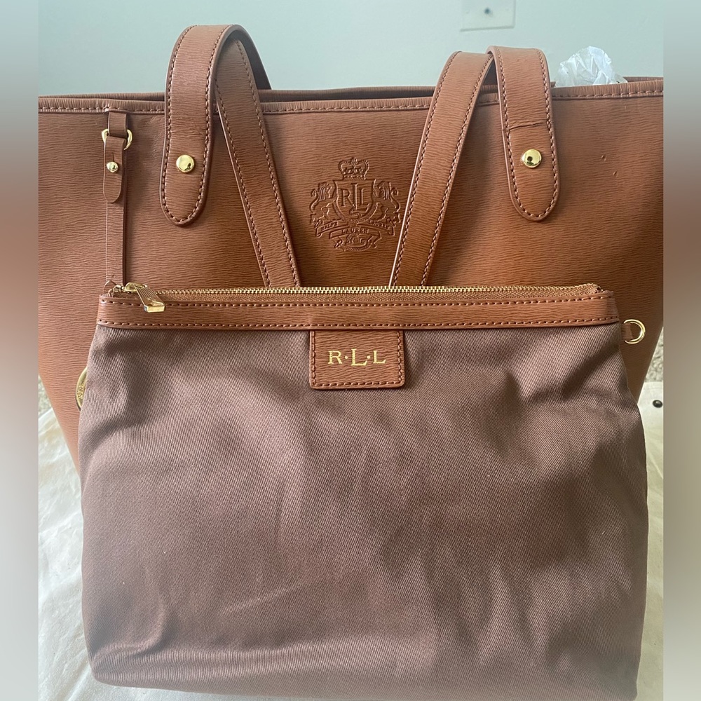 Ralph Lauren Matching Purse and Cosmetic Bag